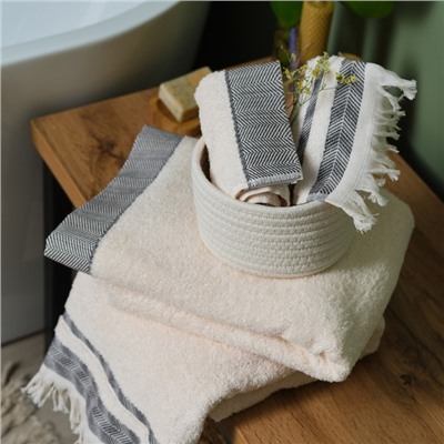 Полотенце махровое Love Life «Муссон» 30×50 см, чёрный, 100% хл, 500 г/м²