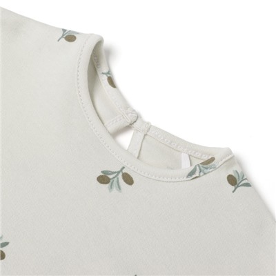 Футболка детская с рюшами «Крошка Я» Olives, рост 62-68, молочная