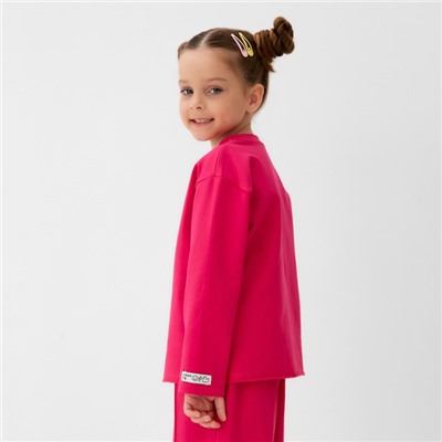 Футболка детская с длинным рукавом KAFTAN, размер 30 (98-104 см), розовая