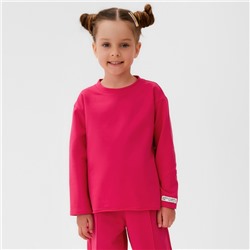 Футболка детская с длинным рукавом KAFTAN, размер 30 (98-104 см), розовая