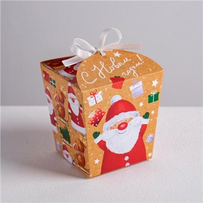 Бонбоньерка новогодняя «С Новым годом», 7.5×8×7.5 см