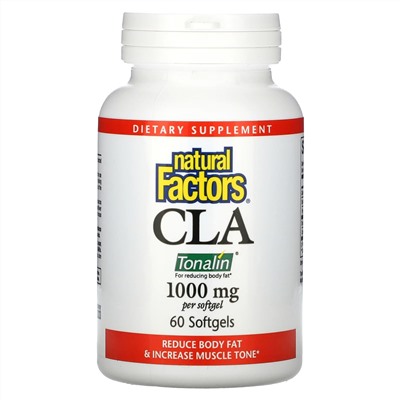 Natural Factors, CLA, 1,000 mg, 60 Softgels