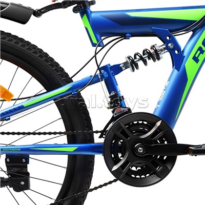 Велосипед 24" Rocket Azkar, цвет синий/зеленый, размер 15"