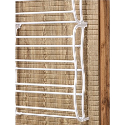 Обувница надверная, 8 ярусов (на 24 пары обуви), 50×20×124 см, цвет белый