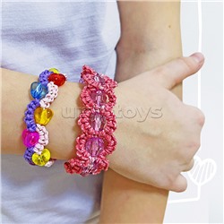 Браслеты в технике макраме с бусинами