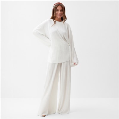Костюм женский (блуза, брюки) MIST Classic collection, размер 40-42, белый
