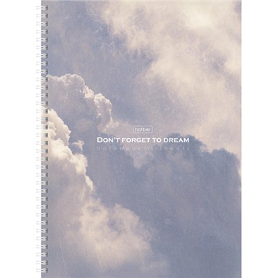 Тетрадь А4  96л клетка на спирали твердая обложка "Dream" перф.на отрыв (094036) 35476 Хатбер