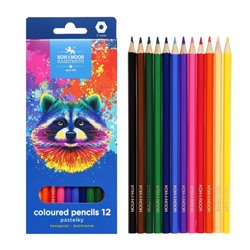 Карандаши 12 цветов, K-I-N 3552 Racoon, шестигранные, картонная упаковка