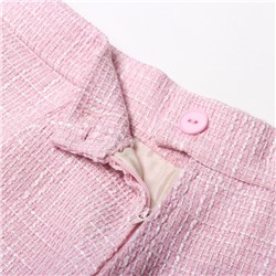 Юбка мини твидовая женская MIST, размер 48, розовая