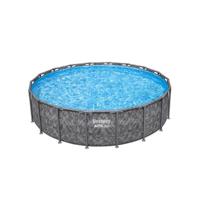 Бассейн каркасный Steel Pro Max, 549×132 см, фильтр-насос, лестница, тент, круглый, 561KC Bestway