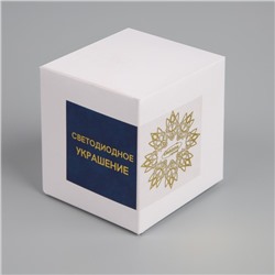 Светодиодная фигура «Подарок белый» 8 см, пластик, батарейки AG13×3 (в комплекте), свечение мульти (RGB)