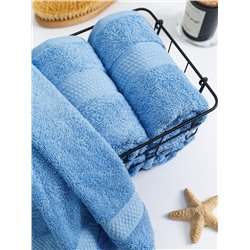 Полотенце махровое - Голубой