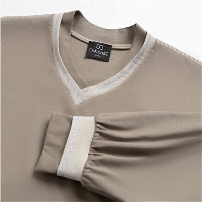 Свитшот с акцентными швами, Успех в руках (бежевый)