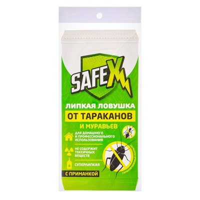 Клеевая ловушка-домик от тараканов и муравьев SAFEX, набор, 10 шт.