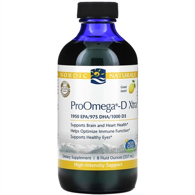 Nordic Naturals, ProOmega-D Xtra, Lemon, 8 fl oz (237 ml)