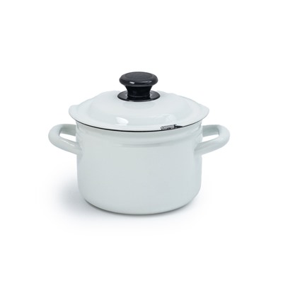 УЦЕНКА Кастрюля цил.борт. 2 л белая (без декора)