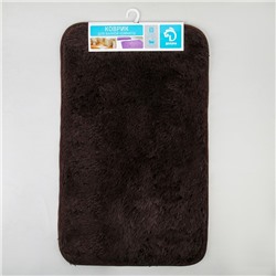 Коврик для ванной и туалета Доляна «Пушистик», 50×80 см, коричневый