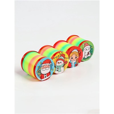 Пружинка радуга «Новый год», d=5 см, МИКС