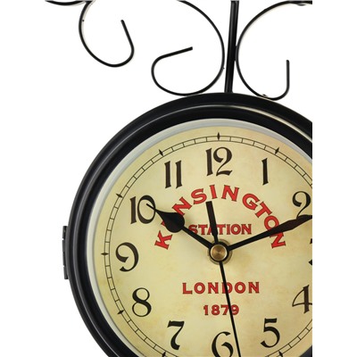 Часы настенные интерьерные «Тактоо» двусторонние, на подвесе, бесшумные, плавный ход, 24×30 см, 1хАА