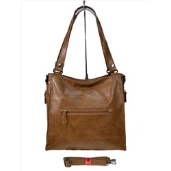 Женская сумка  из искусственной кожи цвет коричневый