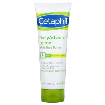 Cetaphil, DailyAdvance, лосьон с маслом ши, 226 г (8 унций)