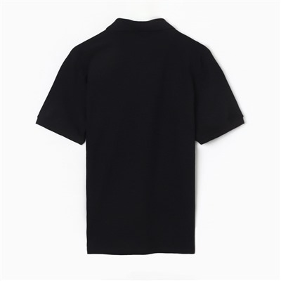 Футболка мужская поло, цвет чёрный, размер 52