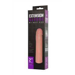 Насадка-удлинитель Extension sleeve телесного цвета - 18,5 см.