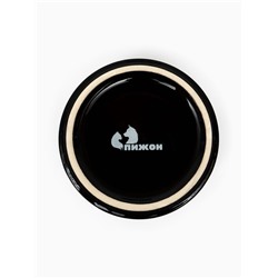 Миска керамическая «Разноцветный горошек» 200 мл - 10.5×10.5×4 см, чёрная