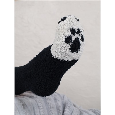 Носки женские флисовые р. 35-40 Лапки новогодний № 5 / MNZ-19/5 /721638