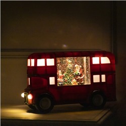 Светодиодная фигура «Автобус» 30×19×11 см, пластик, батарейки ААх3 (не в комплекте), USB, свечение тёплое белое