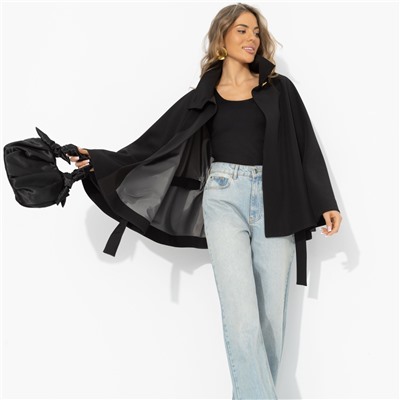 Жакет‑кейп на подкладе, Дикое притяжение (с поясом)