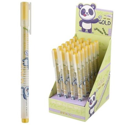 Ручка гелевая "UniWrite.KAWAII ANIMALS.Мишка" 0.8 мм золотая 20-0372/02 Bruno Visconti