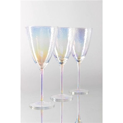 Набор бокалов для вина Magistro «Жемчуг» 400 мл, 6 шт., стекло, перламутровый