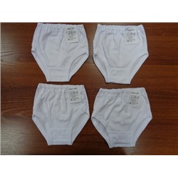 Трусы д/девочки белые (кулирка)