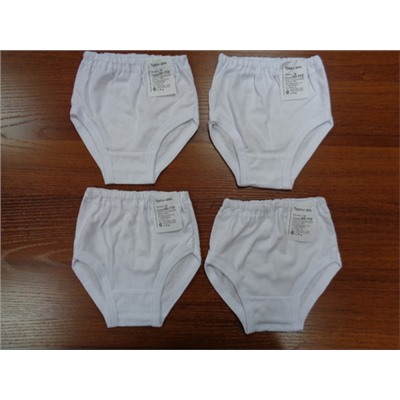Трусы д/девочки белые (кулирка)