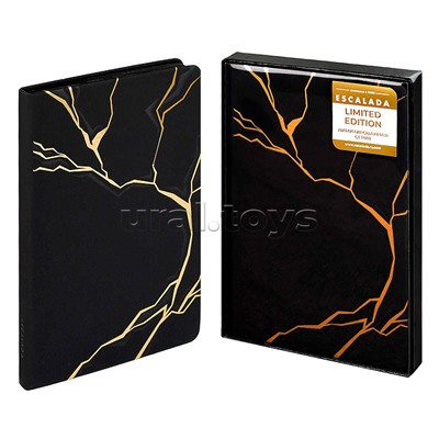 Ежедневник недатированный Escalada, А5, 120 л., Софт-тач черный