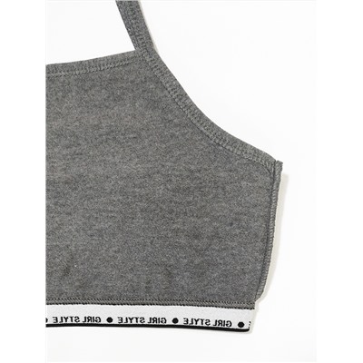 4012-23 Топ для девочки темно-серый (BAYKAR)