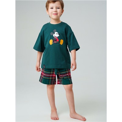 Комплект для мальчиков: фуфайка (футболка) трикотажная, шорты текстильные