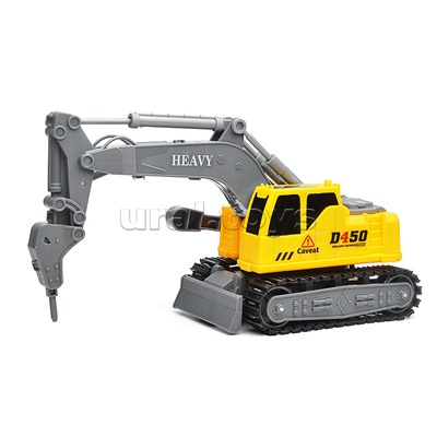 Машина "Бур" желтый, световые эффекты, в коробке