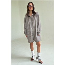 Комбинезон  MIX091/04/Кофе, белый