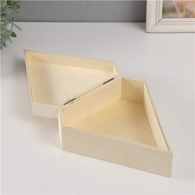 Шкатулка для росписи дерево «Бриллиант», для творчества, декора, без замка, 20×21.5×8 см