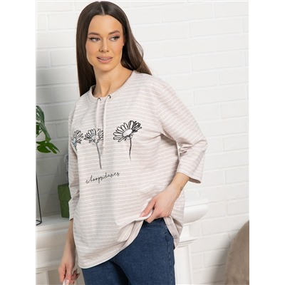 Блуза Сияющий набросок (бежевая) Б15286-18М