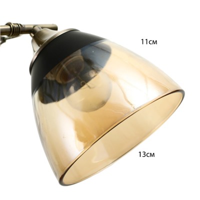 Люстра потолочная BayerLux «Аста», 3хЕ27, 40 Вт, бронза, 65×65×26 см