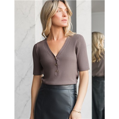 Джемпер тонкой вязки из вискозы с нейлоном