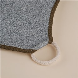 Мочалка массажная SL Home «Ортика», бамбуковое волокно, 21×20.5 см, серая