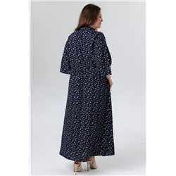 Платье штапель  6123/03/Синий, белый