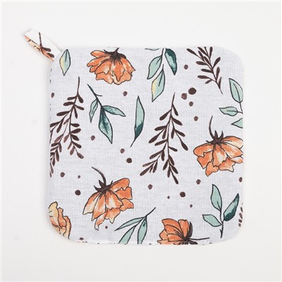 Набор кухонный Доляна Oleander: варежка 20×27 см, прихватка 19×19 см, 100% хлопок