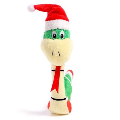 Мягкая игрушка «Змея в новогодней шапочке»
