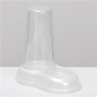 Автопоилка/автокормушка 0.6 л, белая перламутр