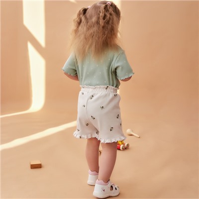 Футболка детская «Крошка Я» Olives, рост 62-68, оливковая